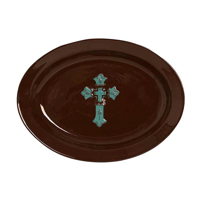 Turquoise Cross Serving Platter