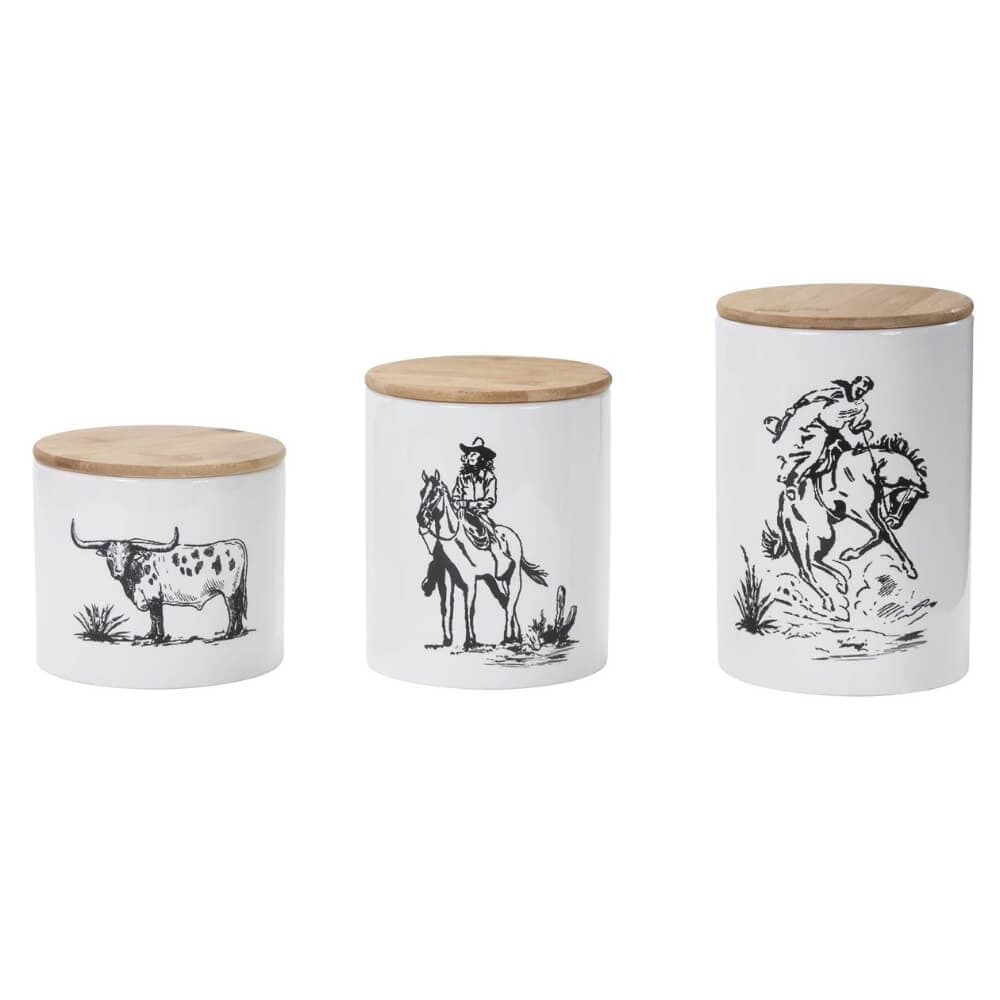 Ranch Sketches Canister Set