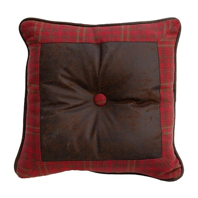 Luxury Cascade Lodge Faux Leather Pillow
