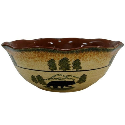 Black Bear Serving Bowl