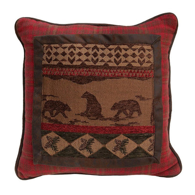 Luxury Cascade Bear Scene Pillow