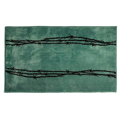 Turquoise Barbwire Bath Mat