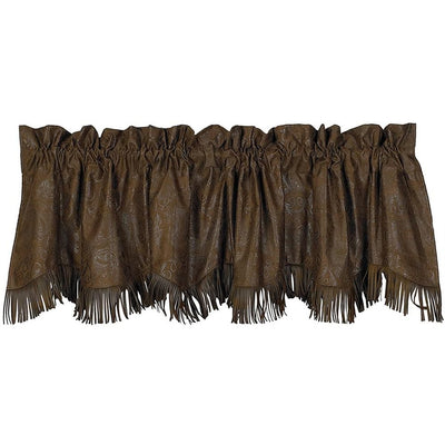 Tooled Faux Leather Valance