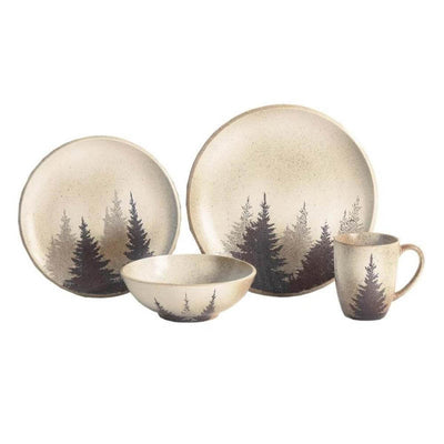 Mountain Pines 19 PC Dinnerware and Canister Set