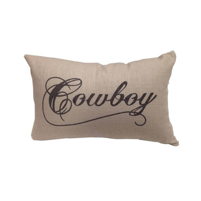 Linen Cowboy Lumbar Pillow