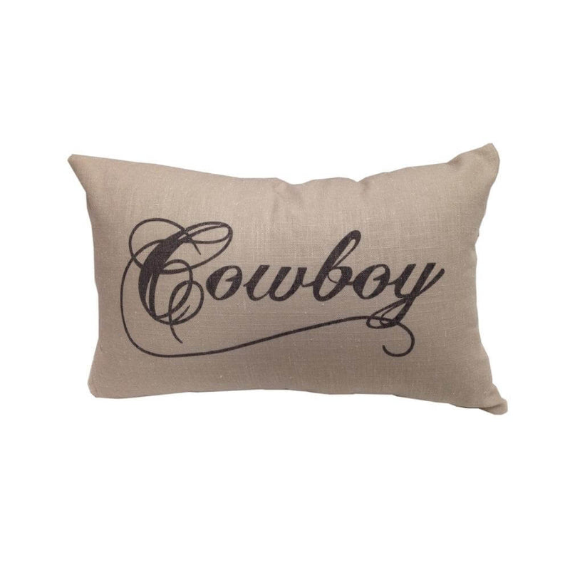 Linen Cowboy Lumbar Pillow