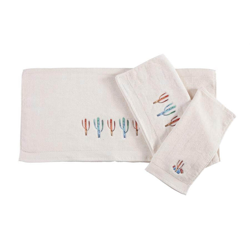 Southwest Cactus Ivory Bath Towel Set