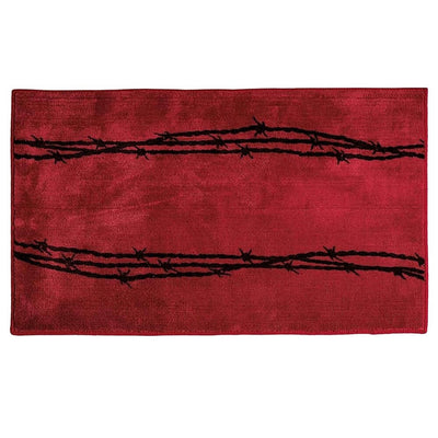 Red Barbwire Bath Mat