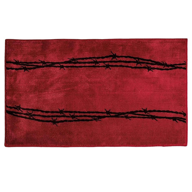 Red Barbwire Bath Mat