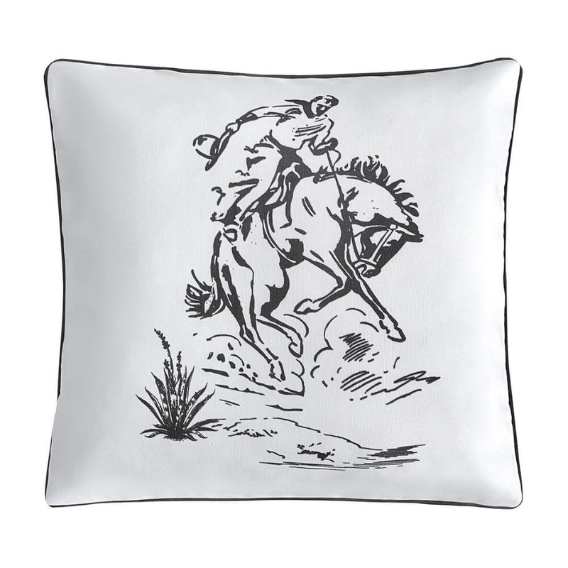 Ranch Sketches Bronco Indoor/Outdoor Pillow