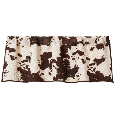 Quilted Cowhide Window Valance