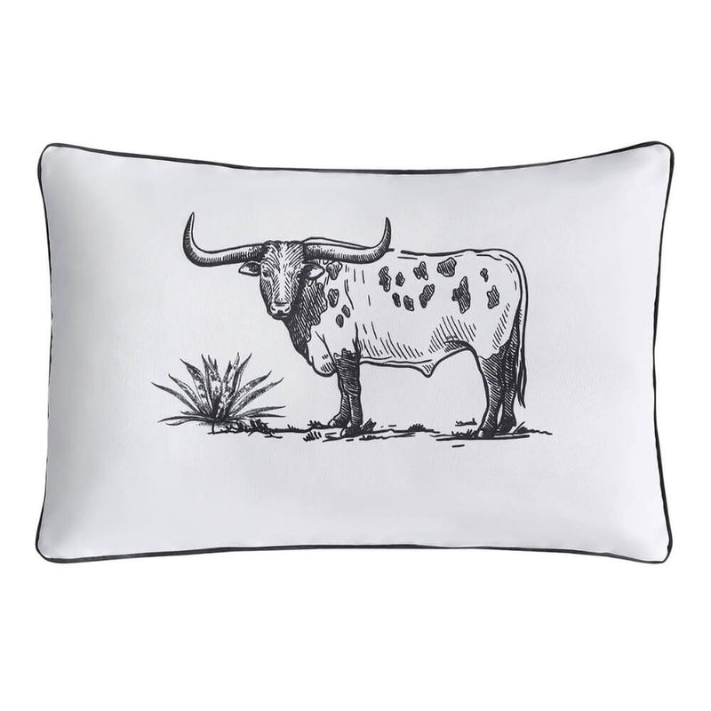 Ranch Sketches Steer Indoor/Outdoor Pillow