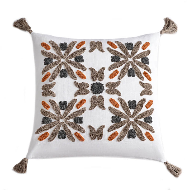 Rustic Flower Burst Decorative Pillow