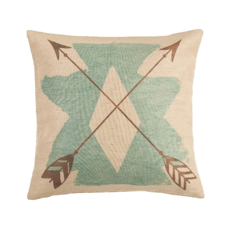 Falling Arrows Burlap Throw Pillow