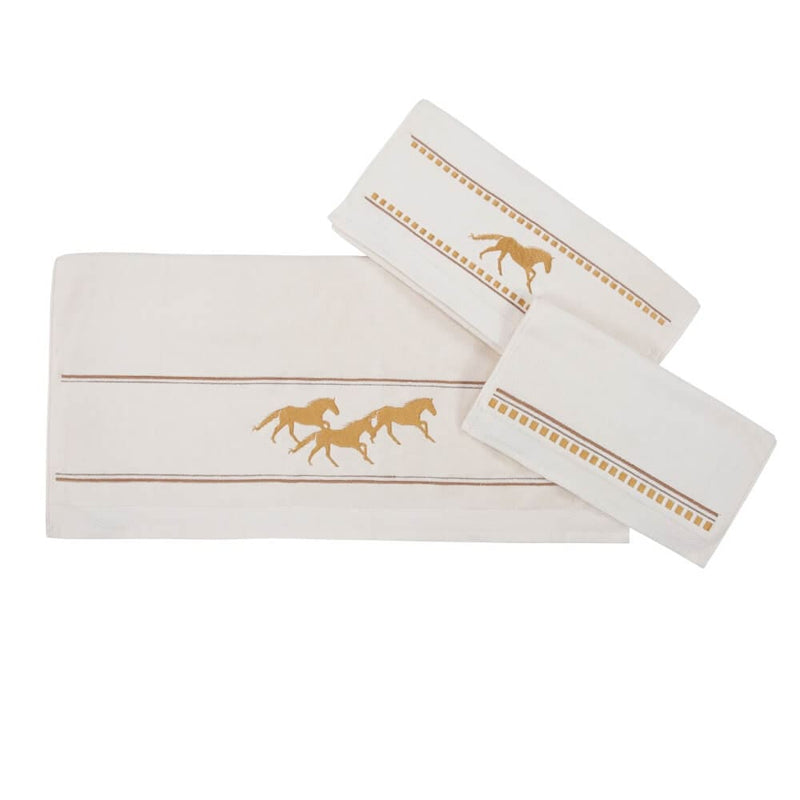 Morning Gallop Cream Towel Set