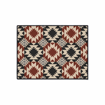 Red Black Southwest Non-Slip Rug
