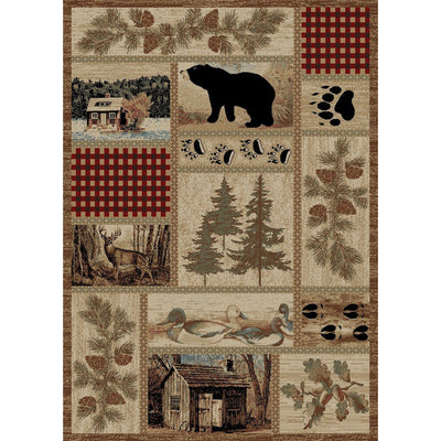 Cabin Pines Wildlife Area Rug