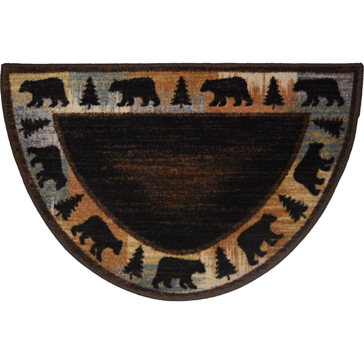 Bear Rug Rectangular Bear Pine Rectangle Rug | Cabin Place – The Cabin Place