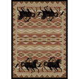 Western Escape Wild Horses Area Rug