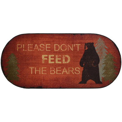 Don't Feed The Bears Oval Rug