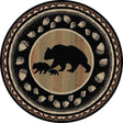 Family Stroll Bears Round Rug
