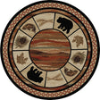 Vogel Bears Round Area Rug