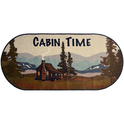 Cabin Time Rustic Oval Rug