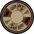 Pine Forest Bear Round Area Rug