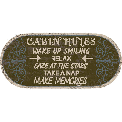 Cabin Rules Oval Rug