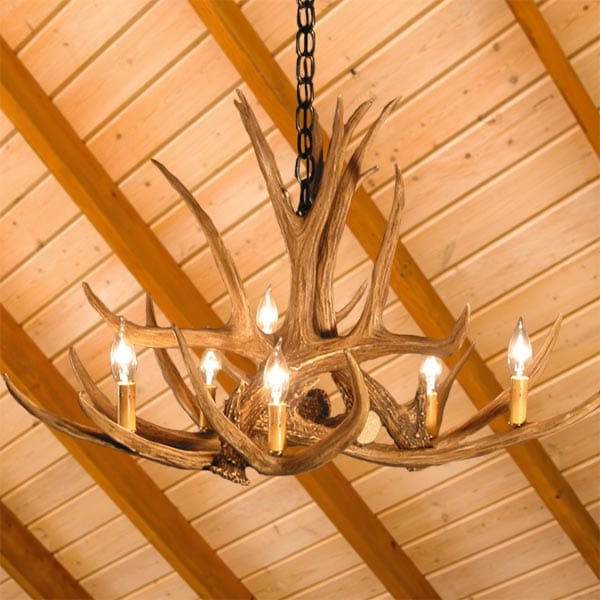 Mule Deer 6 Antler Chandelier