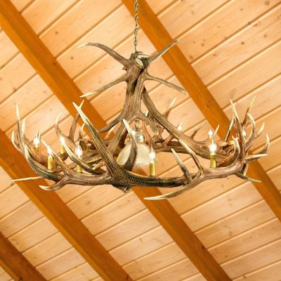 9 Antler Elk Chandelier