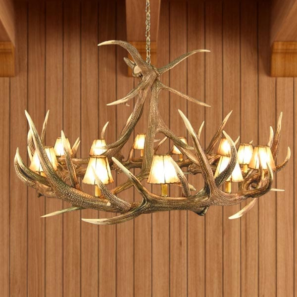 9 Antler Elk Chandelier