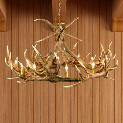 9 Antler Elk Chandelier