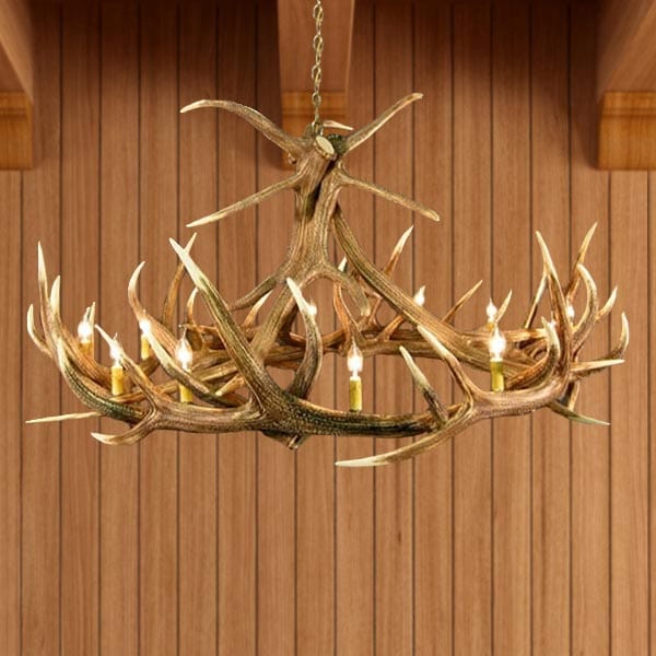 9 Antler Elk Chandelier