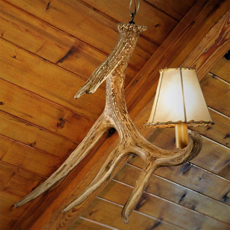 Whitetail Deer 1 Antler Pendant Light