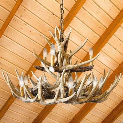 Whitetail Deer 15 Antler Chandelier