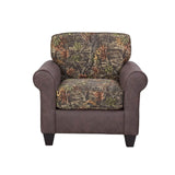 Leather and Camo Armchair