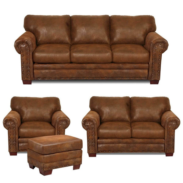 Rustic Sofas & Couches | Faux Leather & More | Cabin Place – The Cabin ...
