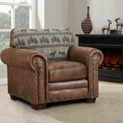 Deer Cabin Teal Armchair