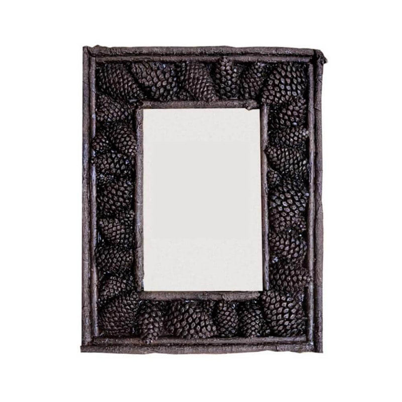 Black Carved Pine Cone Picture Frame