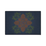 Blue Pinecone Non-Slip Rug