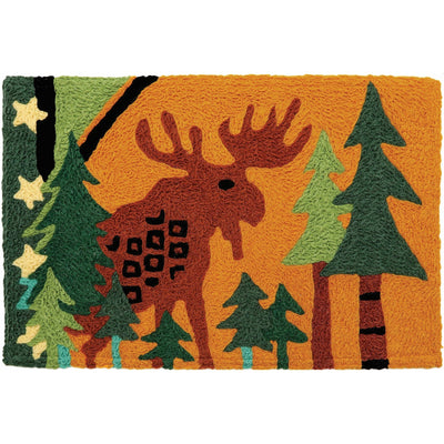 Moose Forest Accent Rug