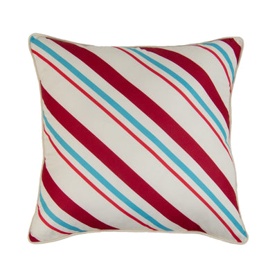 Christmas Patch Stripe Decorative Pillow