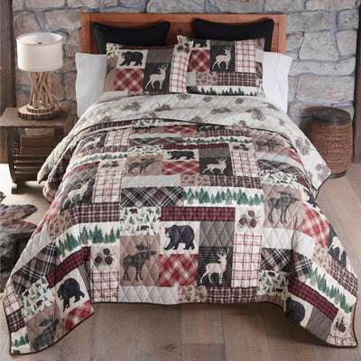 Wildlife Check Quilt Set