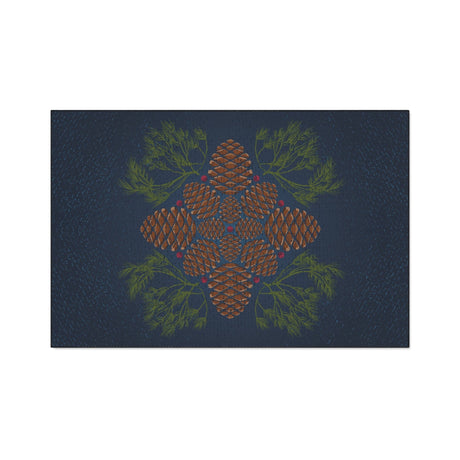 Blue Pinecone Non-Slip Rug