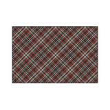 Red Green Scottish Tartan Plaid Non-Slip Rug