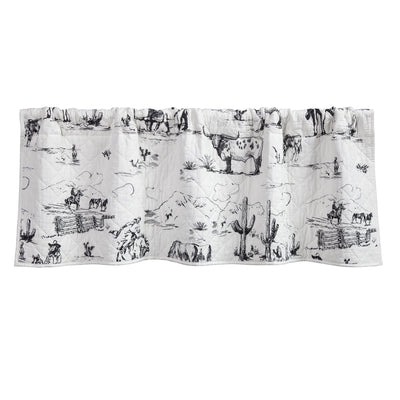 Ranch Sketches Quilted Valance