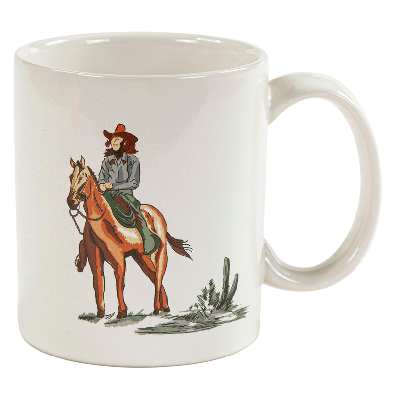 Ranch Color Sketches Cowgirl Mug Set
