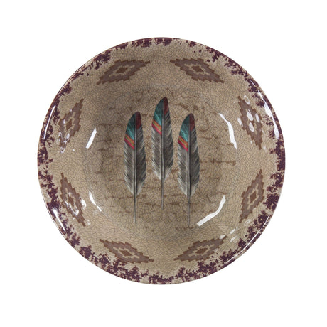 Feather Flair Melamine Dinner Bowl Set