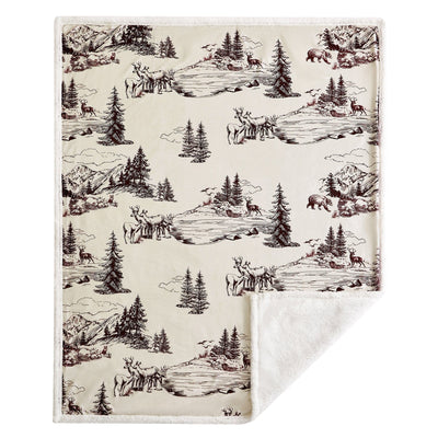White Forest Sherpa Throw